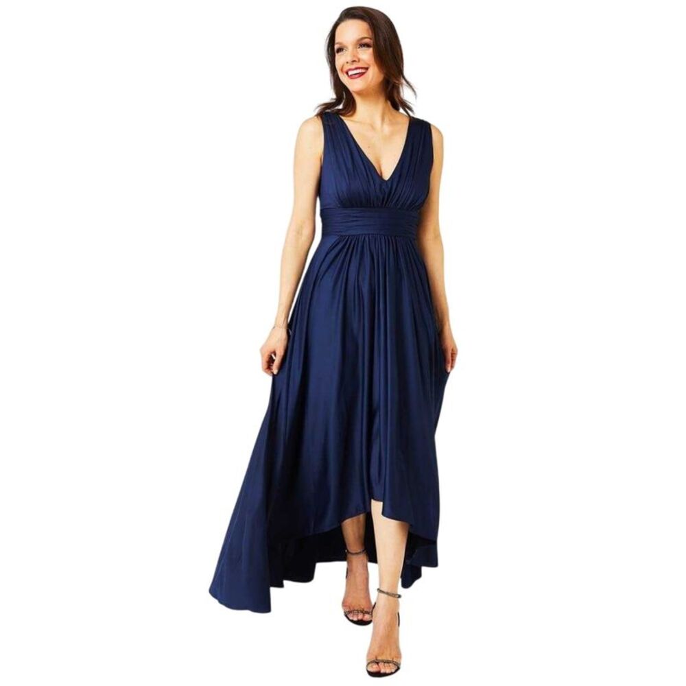 Biba Womens/Ladies Dipped Hem Maxi Dress / Navy